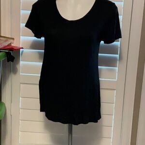Active Basic Black Short Sleeve Tee